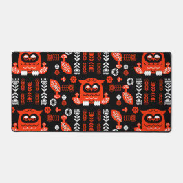 Alfrombrillas De Escritorio Lechuza Nórdica naranja Y Negro