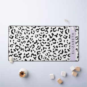 Alfrombrillas De Escritorio Leopard Print, Spots, Black And White, Tu Nombre