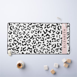Alfrombrillas De Escritorio Leopard Print, Spots, Black And White, Tu Nombre