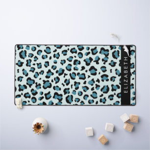 Alfrombrillas De Escritorio Leopard Print, Spots, Blue Leopard, tu nombre