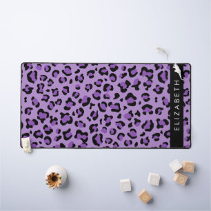 Alfrombrillas De Escritorio Leopard Print, Spots, Purple Leopard, tu nombre