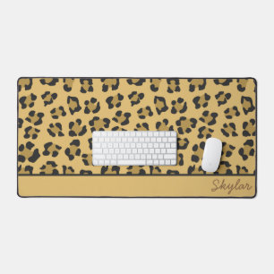Alfrombrillas De Escritorio Leopardo Cheetah Animal Print Personalizado Cursiv
