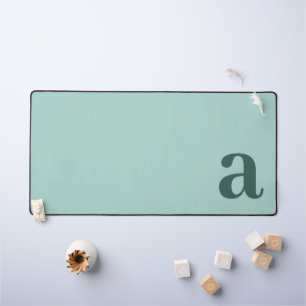 Alfrombrillas De Escritorio Letra Monograma Azul Turquesa y Verde Marino Minim