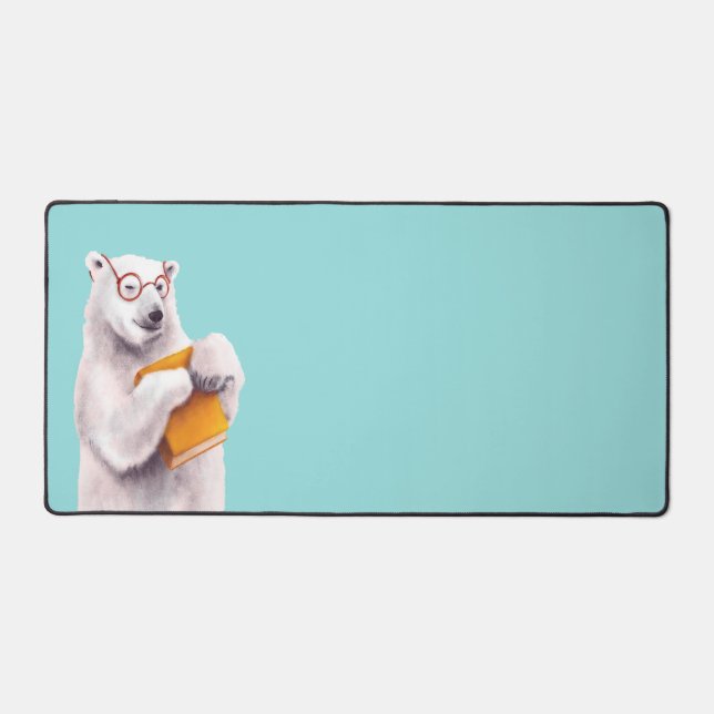 Alfrombrillas De Escritorio Libro de oso polar Lover Nerdy (Anverso)