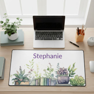 Alfrombrillas De Escritorio Libros de Acuarela Personalizados y Plantas
