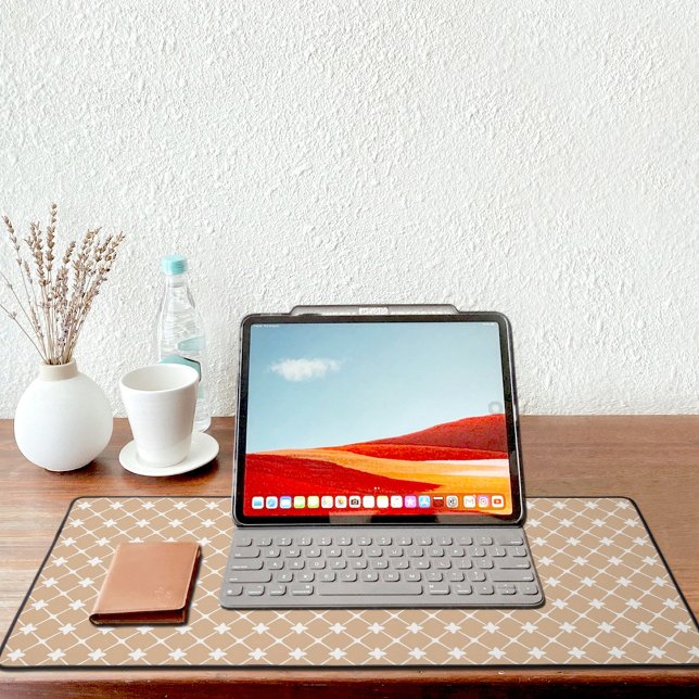 Alfrombrillas De Escritorio Light Brown Moroccan Pattern Desk Mat (Subido por el creador)