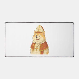 Alfrombrillas De Escritorio Lindo Akita Papa - Diseño Divertido de Perro