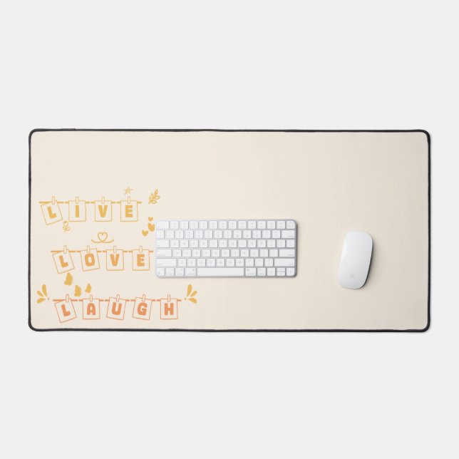 Alfrombrillas De Escritorio Live Love Laute Cute Notedesk Mat (Teclado y ratón)