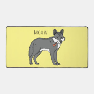 Alfrombrillas De Escritorio Lobo gris con ilustracion de personalizado de tube