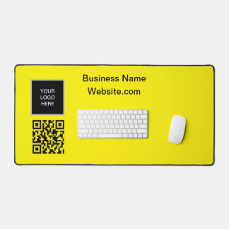 Alfrombrillas De Escritorio logotipo de empresa Código QR amarillo