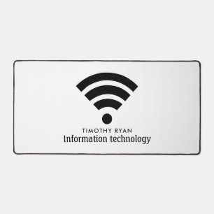 Alfrombrillas De Escritorio Logotipo de Wi-Fi negro, tecnología de la informac