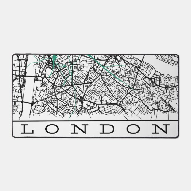 Alfrombrillas De Escritorio London Desk Pad Mapped (Anverso)