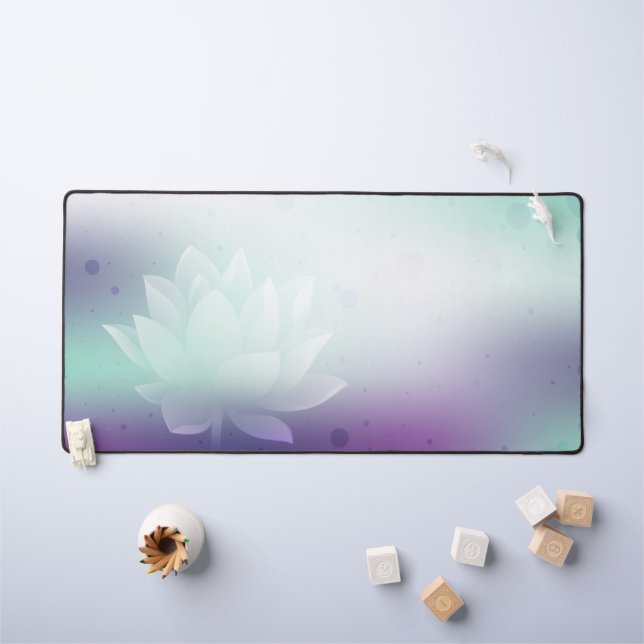 Alfrombrillas De Escritorio Lotus, fondo verde, multifunción (Mesa para niños)