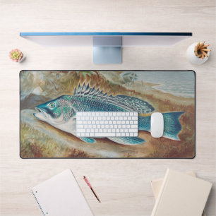 Alfrombrillas De Escritorio Lubina por S.A. Kilbourne, pescado vintage