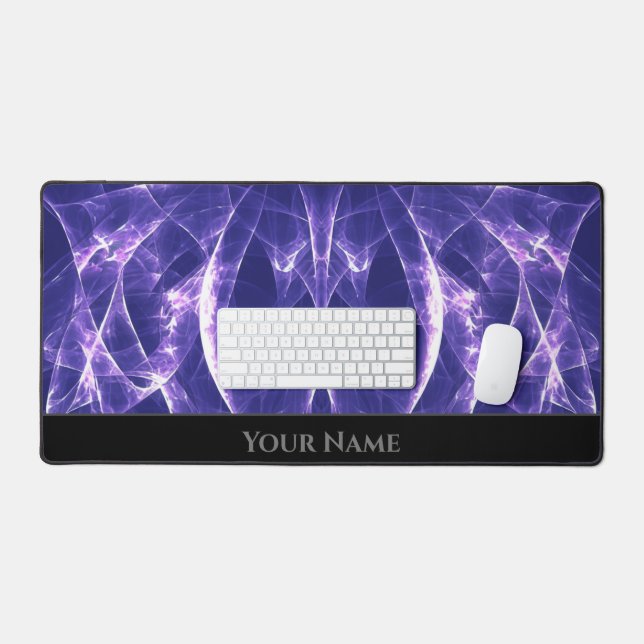 Alfrombrillas De Escritorio Luces de neón futuristas iluminan el espacio (Teclado y ratón)