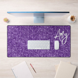 Alfrombrillas De Escritorio Lujo Glitter Púrpura Real