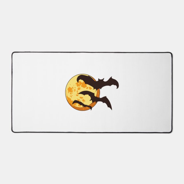 Alfrombrillas De Escritorio Luna de Halloween y Bats (Anverso)