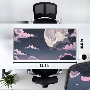 Alfrombrillas De Escritorio Luna llena de cielo negro y anime