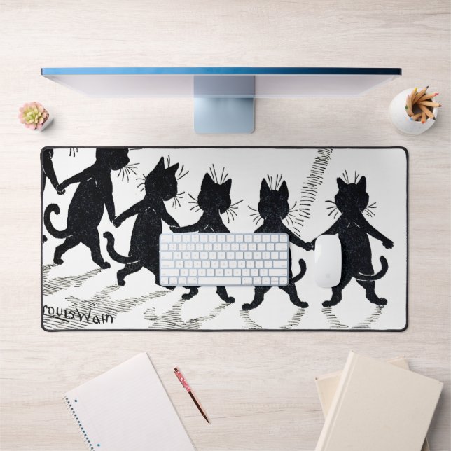 Alfrombrillas De Escritorio Luna llena y gatos, Louis Wain (Oficina 1)