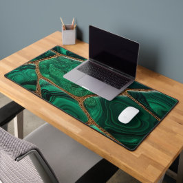 Alfrombrillas De Escritorio Luxury Emerald Malachite Green Marble Abstract