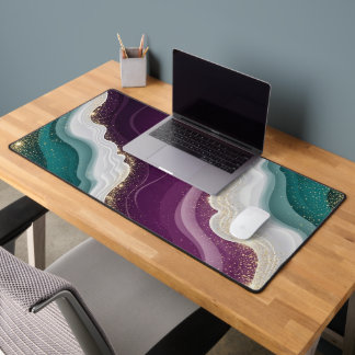 Alfrombrillas De Escritorio Luxury Gold Glitter Marble Pattern