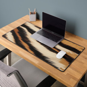 Alfrombrillas De Escritorio Luxury Tiger Skin Faux Fur Wild Animal Stripe