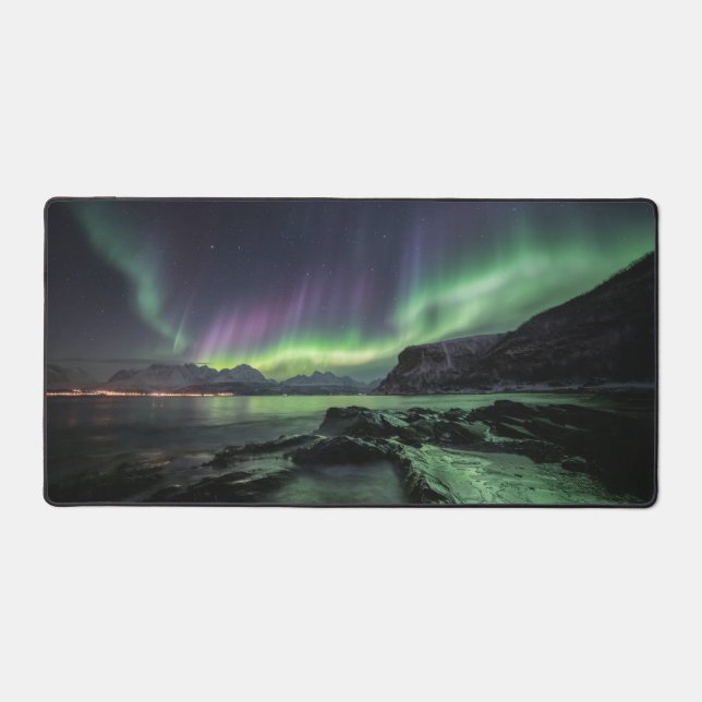 Alfrombrillas De Escritorio Luz del Norte Noruega (Anverso)
