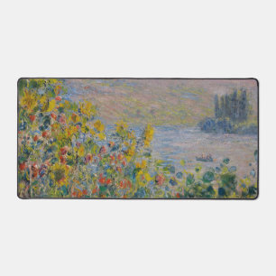 Alfrombrillas De Escritorio Macizos de flores en Vétheuil, paisaje impresionis