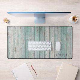 Alfrombrillas De Escritorio Madera de cabaña de playa personalizada