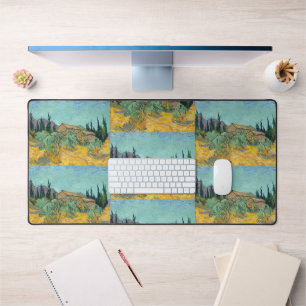 Alfrombrillas De Escritorio Madera Sheds Van Gogh Arte de Paisaje Amarillo