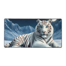 Majestuoso Tigre Blanco En La Mata De La Mesa De N