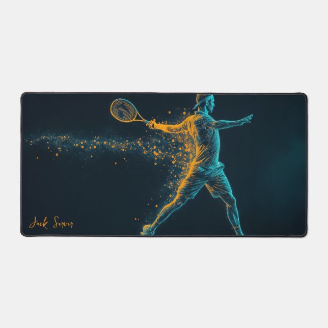 Alfrombrillas De Escritorio Male Tennis Player Hitting Ball (Anverso)