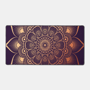 Alfrombrillas De Escritorio Mandala bohemiana morada oscura