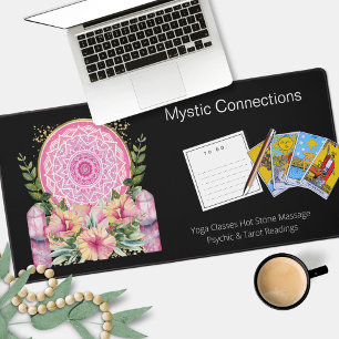 Alfrombrillas De Escritorio Mandala rosa Cristales Flores Energía Yoga Reiki S