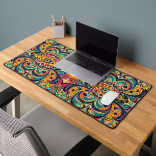 Alfrombrillas De Escritorio Mandalas Sinfonía de Color – Floral Psicodélico Au