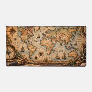 Alfrombrillas De Escritorio Mapa de viaje del mundo vintage