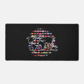 Alfrombrillas De Escritorio Mapa de viaje mundial Mapa mundial Banderas intern