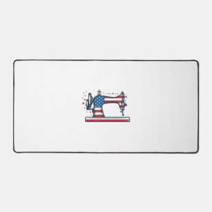 Alfrombrillas De Escritorio Máquina de coser patriótica grabado vintage Vector