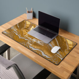 Alfrombrillas De Escritorio Marble de oro de lujo