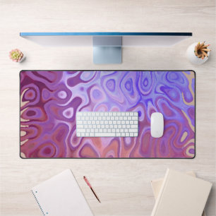 Alfrombrillas De Escritorio Marble Slick Metallic Burgundy Beige