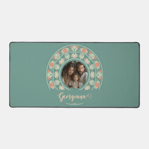 Alfrombrillas De Escritorio Marco de foto de mandarín y sabio retro personaliz