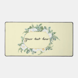 Alfrombrillas De Escritorio Marco floral con el texto