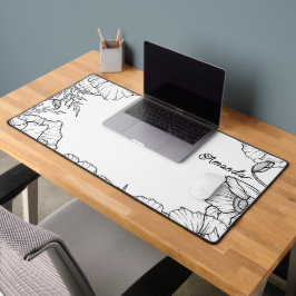 Alfrombrillas De Escritorio Marco floral con su nombre