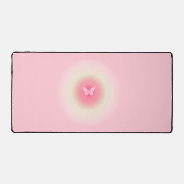 Alfrombrillas De Escritorio Mariposa rosa y amarilla (Anverso)