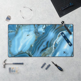 Alfrombrillas De Escritorio Mármol azul profundo