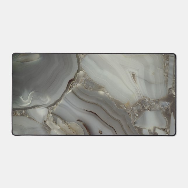 Alfrombrillas De Escritorio Mármol gris con vena de oro (Anverso)