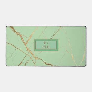 Alfrombrillas De Escritorio Mármol gris y oro moderno lujo minimalista