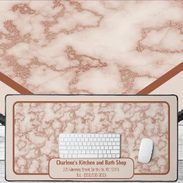 Alfrombrillas De Escritorio Mármol marrón rústico - Oficina de cabina