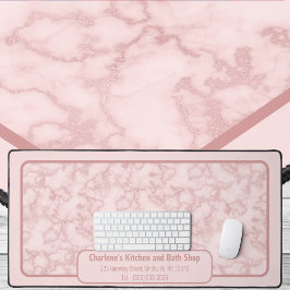 Alfrombrillas De Escritorio Mármol rosa falso para ella