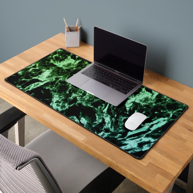 Alfrombrillas De Escritorio Mármol verde en negro (Oficina 2)